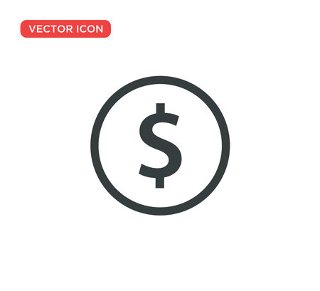 Dollar Coins Icon Vector Illustration Design Editable Resizable EPS 10のイラスト素材