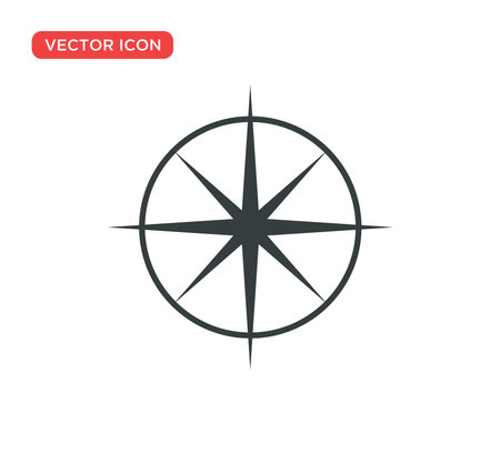 Arrow Compass Icon Vector Illustration Design Editable Resizable EPS 10のイラスト素材