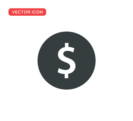 Dollar Coins Icon Vector Illustration Design Editable Resizable EPS 10のイラスト素材
