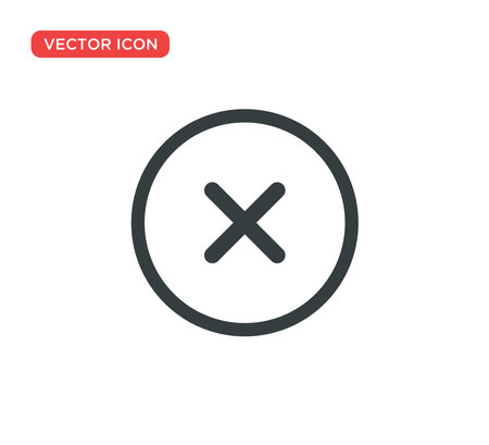 Close Icon Vector Illustration Design Editable Resizable EPS 10のイラスト素材