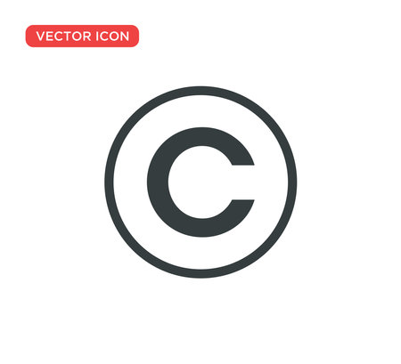 Copyright Symbol Icon Vector Illustration Design Editable Resizable EPS 10のイラスト素材