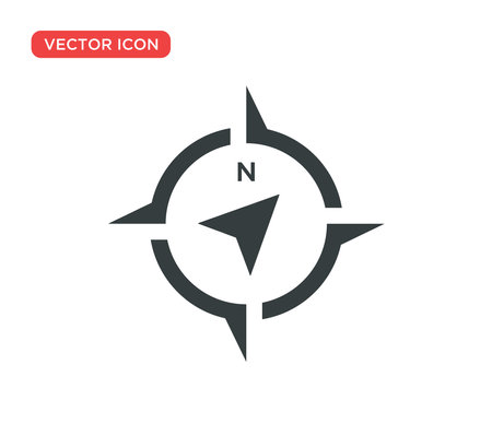 Arrow Compass Icon Vector Illustration Design Editable Resizable EPS 10のイラスト素材