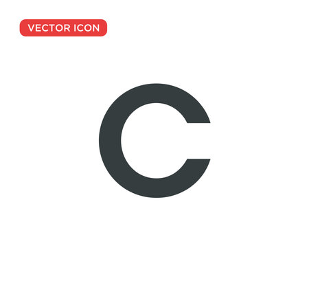 Copyright Symbol Icon Vector Illustration Design Editable Resizable EPS 10のイラスト素材