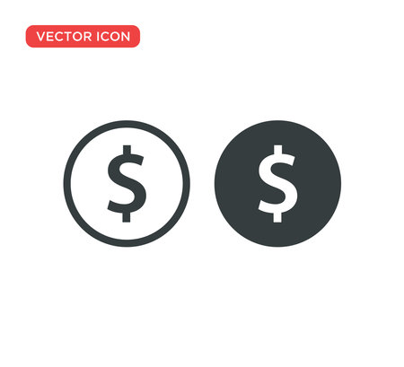 Dollar Coins Icon Vector Illustration Design Editable Resizable EPS 10のイラスト素材
