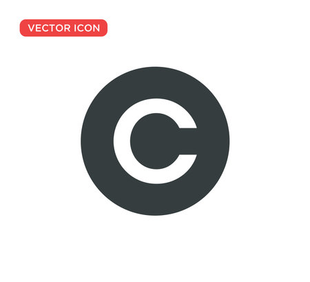 Copyright Symbol Icon Vector Illustration Design Editable Resizable EPS 10のイラスト素材