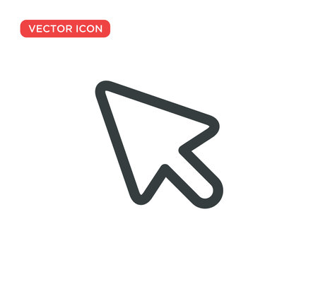 Pointer Cursor Icon Vector Illustration Design Editable Resizable EPS 10のイラスト素材