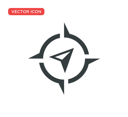 Arrow Compass Icon Vector Illustration Design Editable Resizable EPS 10のイラスト素材