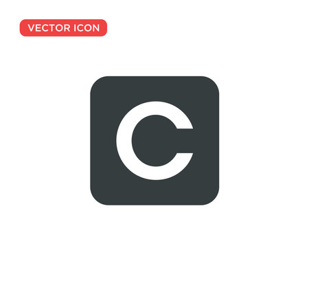 Copyright Symbol Icon Vector Illustration Design Editable Resizable EPS 10のイラスト素材