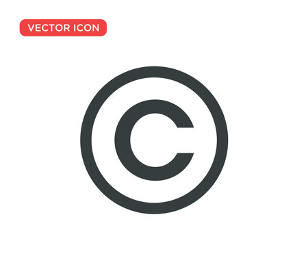 Copyright Symbol Icon Vector Illustration Design Editable Resizable EPS 10のイラスト素材