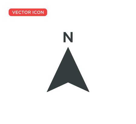 Arrow Compass Icon Vector Illustration Design Editable Resizable EPS 10のイラスト素材