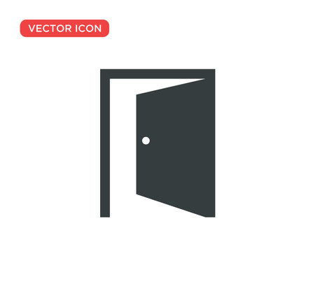 Door Icon Vector Illustration Design Editable Resizable EPS 10のイラスト素材