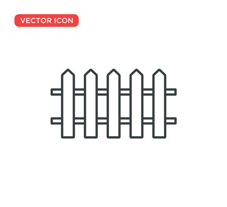 Fence Icon Vector Illustration Design Editable Resizable EPS 10のイラスト素材