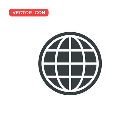 Globe Network Icon Vector Illustration Design Editable Resizable EPS 10のイラスト素材