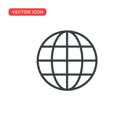Globe Network Icon Vector Illustration Design Editable Resizable EPS 10のイラスト素材