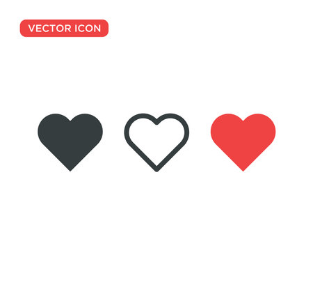 Heart Love Icon Vector Illustration Design Editable Resizable EPS 10のイラスト素材
