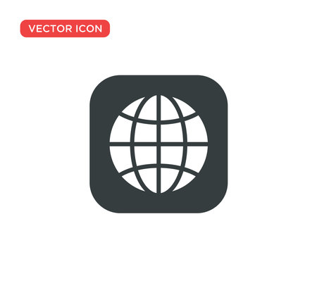 Globe Network Icon Vector Illustration Design Editable Resizable EPS 10のイラスト素材