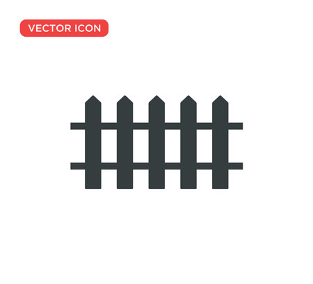 Fence Icon Vector Illustration Design Editable Resizable EPS 10のイラスト素材