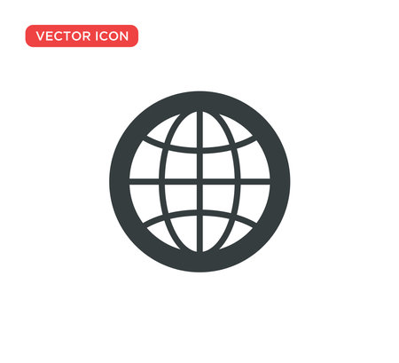 Globe Network Icon Vector Illustration Design Editable Resizable EPS 10のイラスト素材