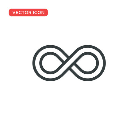 Infinity Icon Symbol Vector Illustration Design Editable Resizable EPS 10のイラスト素材