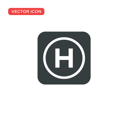 Helipad Icon Vector Illustration Design Editable Resizable EPS 10のイラスト素材