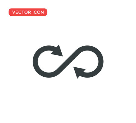 Infinity Icon Symbol Vector Illustration Design Editable Resizable EPS 10のイラスト素材