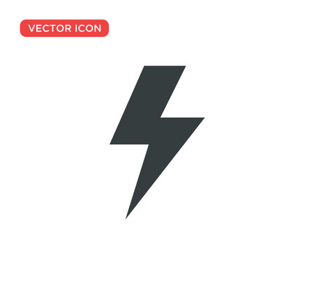 Thunderbolt Lightning Icon Vector Illustration Design Editable Resizable EPS 10のイラスト素材
