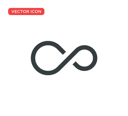 Infinity Icon Symbol Vector Illustration Design Editable Resizable EPS 10のイラスト素材