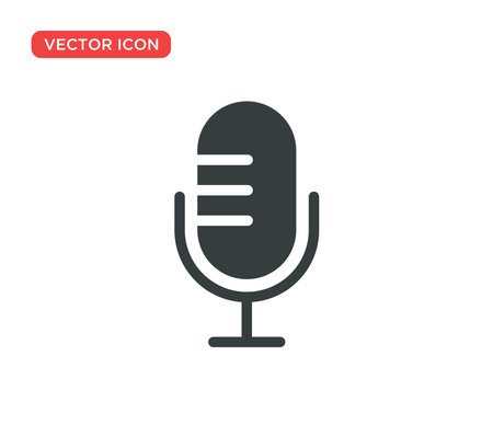 Microphone Icon Vector Illustration Design Editable Resizable EPS 10のイラスト素材