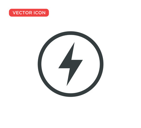 Thunderbolt Lightning Icon Vector Illustration Design Editable Resizable EPS 10のイラスト素材