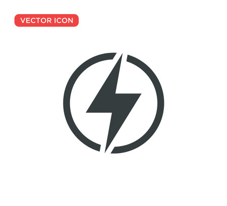 Thunderbolt Lightning Icon Vector Illustration Design Editable Resizable EPS 10のイラスト素材