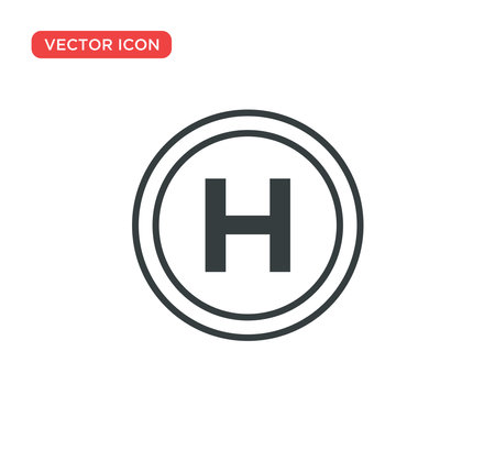 Helipad Icon Vector Illustration Design Editable Resizable EPS 10のイラスト素材