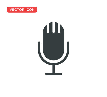 Microphone Icon Vector Illustration Design Editable Resizable EPS 10のイラスト素材