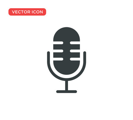 Microphone Icon Vector Illustration Design Editable Resizable EPS 10のイラスト素材