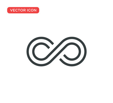 Infinity Icon Symbol Vector Illustration Design Editable Resizable EPS 10のイラスト素材