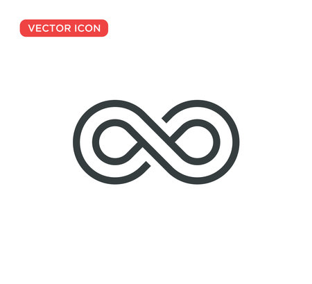 Infinity Icon Symbol Vector Illustration Design Editable Resizable EPS 10のイラスト素材