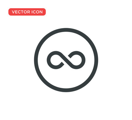Infinity Icon Symbol Vector Illustration Design Editable Resizable EPS 10のイラスト素材
