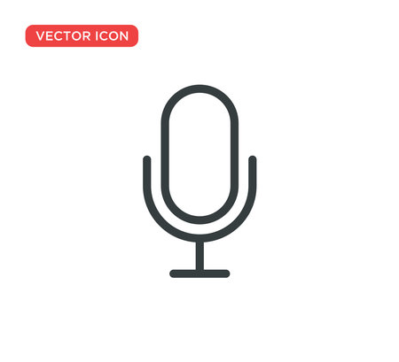 Microphone Icon Vector Illustration Design Editable Resizable EPS 10のイラスト素材