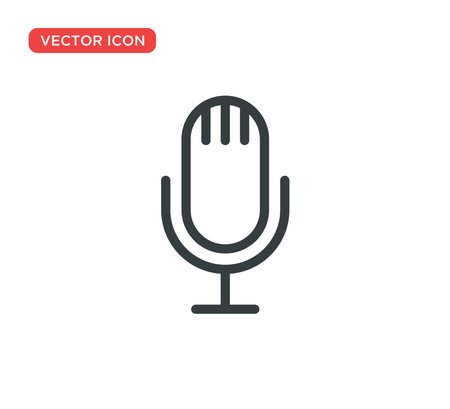 Microphone Icon Vector Illustration Design Editable Resizable EPS 10のイラスト素材