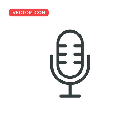 Microphone Icon Vector Illustration Design Editable Resizable EPS 10のイラスト素材
