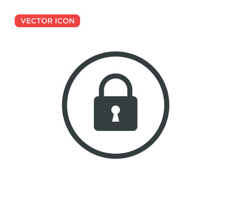 Padlock Icon Vector Illustration Design Editable Resizable EPS 10のイラスト素材