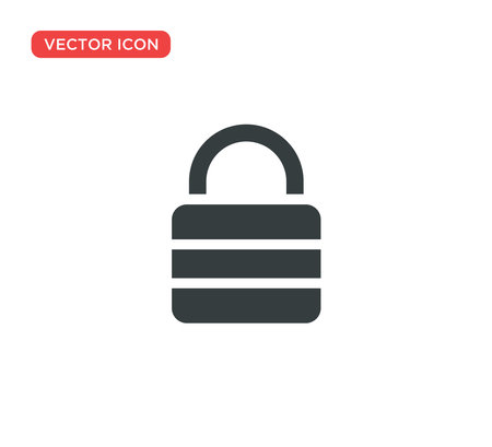 Padlock Icon Vector Illustration Design Editable Resizable EPS 10のイラスト素材