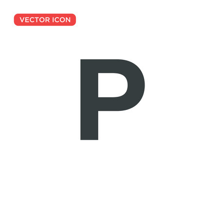 Parking Sign Symbol Vector Illustration Design Editable Resizable EPS 10のイラスト素材