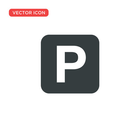 Parking Sign Symbol Vector Illustration Design Editable Resizable EPS 10のイラスト素材