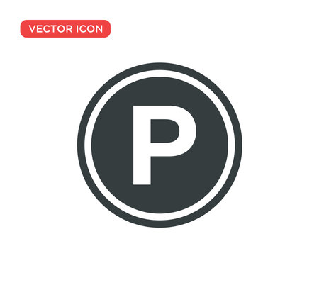 Parking Sign Symbol Vector Illustration Design Editable Resizable EPS 10のイラスト素材