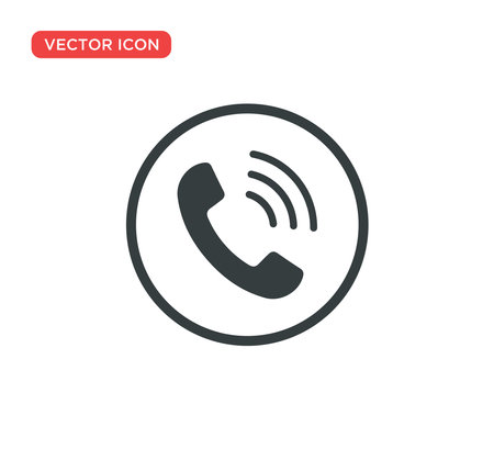 Phone Call Icon Vector Illustration Design Editable Resizable EPS 10のイラスト素材
