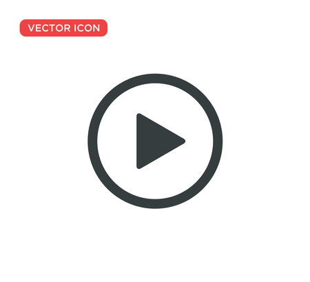 Play Icon Vector Illustration Design Editable Resizable EPS 10のイラスト素材