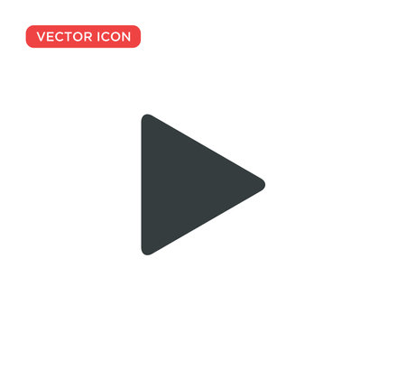 Play Icon Vector Illustration Design Editable Resizable EPS 10のイラスト素材