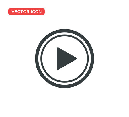 Play Icon Vector Illustration Design Editable Resizable EPS 10のイラスト素材