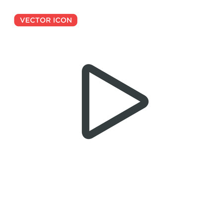 Play Icon Vector Illustration Design Editable Resizable EPS 10のイラスト素材