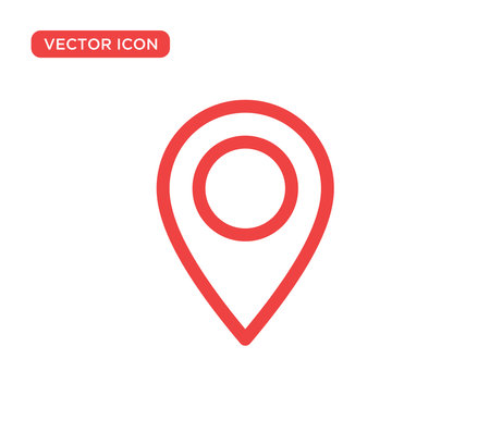 Pin Location Mark Sign Icon Vector Illustration Design Editable Resizable EPS 10のイラスト素材